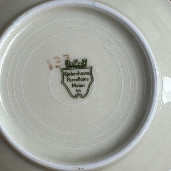 KPM Denmark Floral Espresso Cup & Saucer, Vintage - Picture 7 of 7